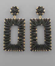 Load image into Gallery viewer, Robust Raffia Statement Earrings (Coal Black and Fun Fuchsia)
