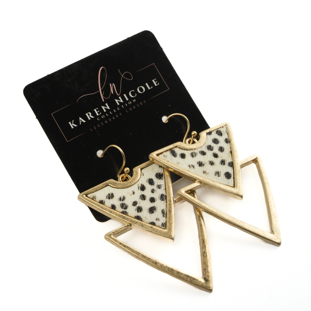 Geo Luxe Drop Earrings