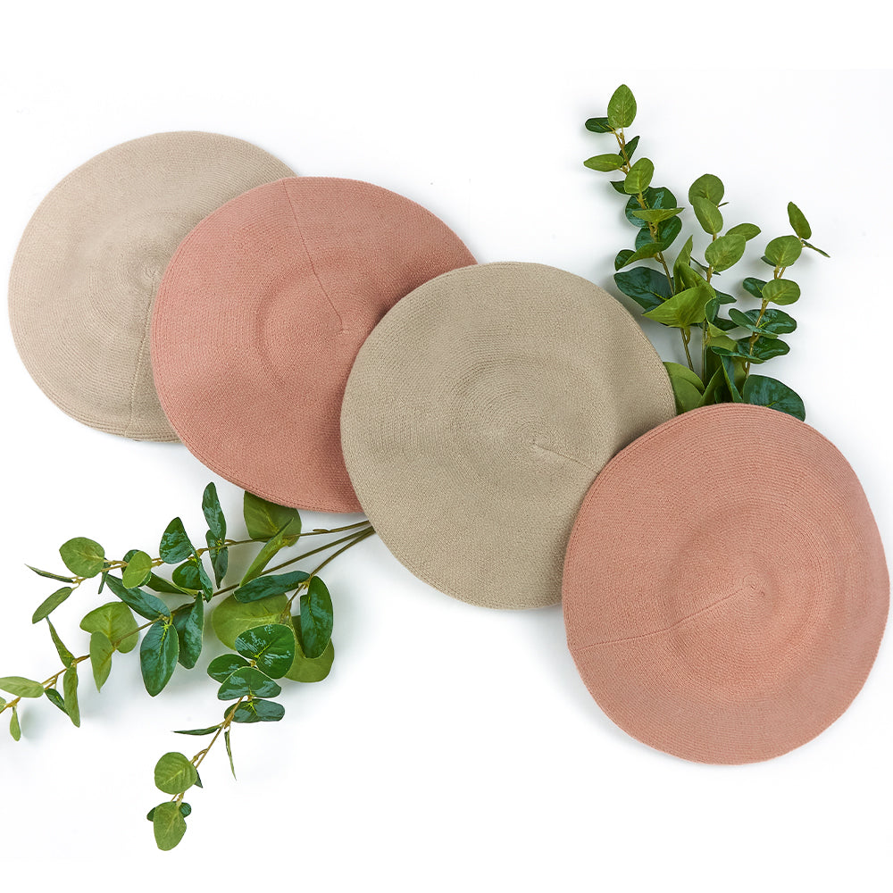 Karen Nicole Klassic Beret (Blush, Taupe, Mustard and Olive)