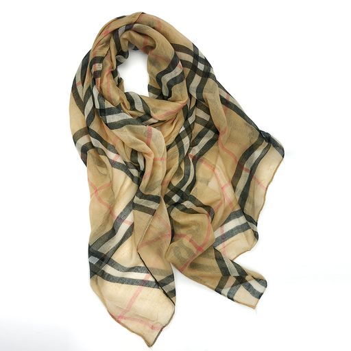 Light Weight KNC Plaid Shawl